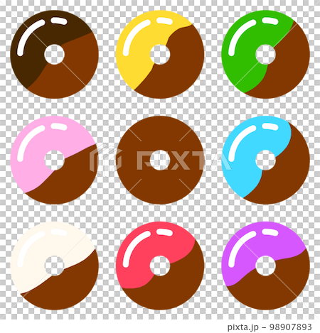 Chocolate covered chocolate donut set of 9 98907893