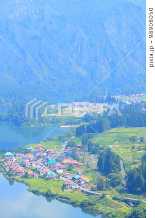 只見線 大志俯瞰(尻吹峠俯瞰) 98908050