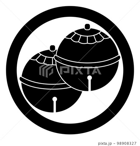 家紋です。丸に二つ鈴といいます。 家紋です。丸に二つ鈴といいます。 98908327