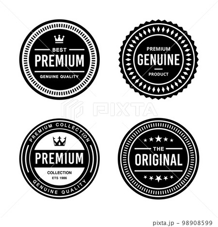 Classic Vintage Retro Premium Vector Badge, Emblem, Logo, Label, Sticker, Stamp, Symbol, Seal, Banner Frame Collection Set 98908599