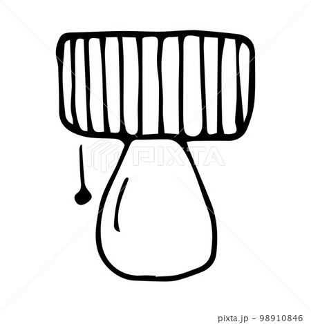 Vector illustration a black and white table lamp. Vector illustration a black and white table lamp. 98910846