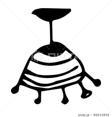 Vector illustration a black and white table lamp. Vector illustration a black and white table lamp. 98910848