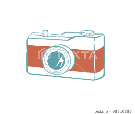 カメラ　写真　線画イラスト 98910889