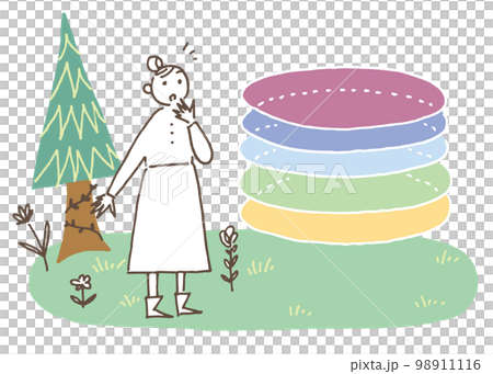 さまざまな次元　イメージイラスト（文字なし） 98911116