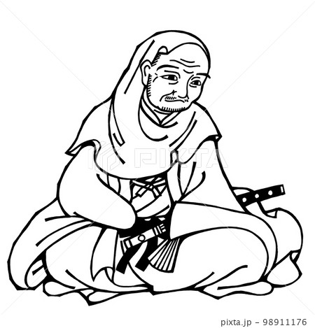 戦国武将・伊達晴宗（モノクロ） 98911176