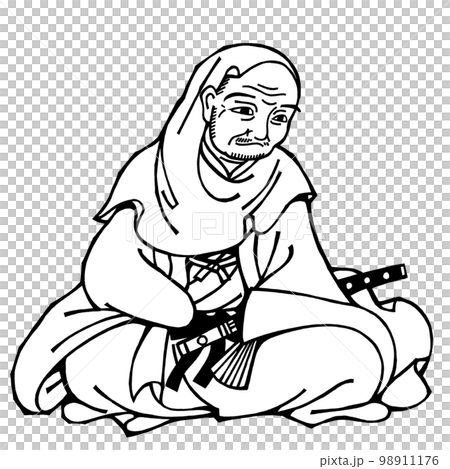 戦国武将・伊達晴宗（モノクロ） 98911176