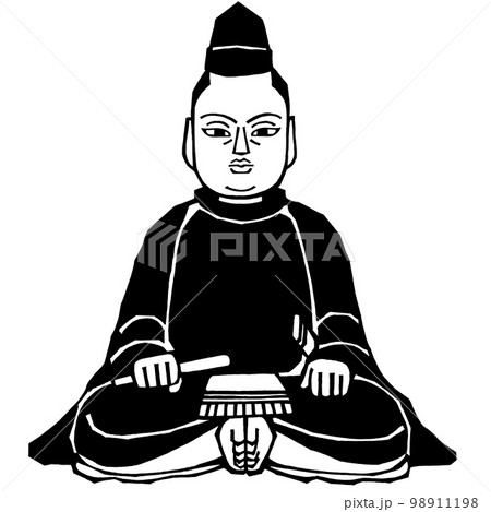 戦国武将・蠣崎慶広（モノクロ） 98911198