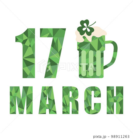 Vector St Patrick's Day Ireland Irish Beer March Vector St Patrick's Day Ireland Irish Beer March 98911263