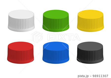 ペットボトルキャップカラーセットのイラスト素材 [98911307] - PIXTA