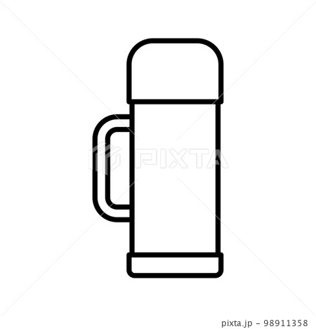 Vacuum thermos flask icon. Pictogram isolated on white background. 98911358