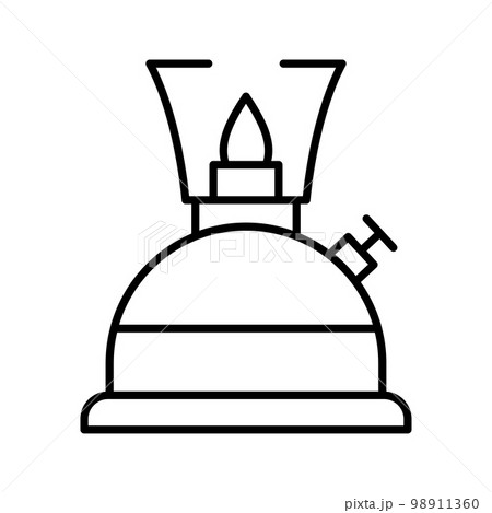 Cooking stove icon. Camping gas stove. Pictogram isolated on white background. Cooking stove icon. Camping gas stove. Pictogram isolated on white background. 98911360