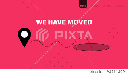 Indicated Place on the Map. We Have Moved layout page 98911809