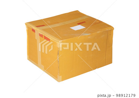 Cardboard box isolated on white background 98912179