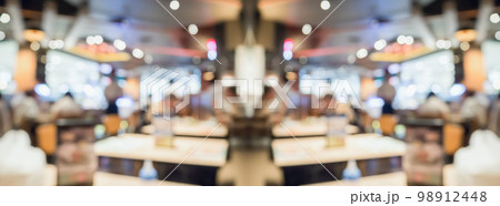 cafe restaurant interior blurred abstract vintage background 98912448