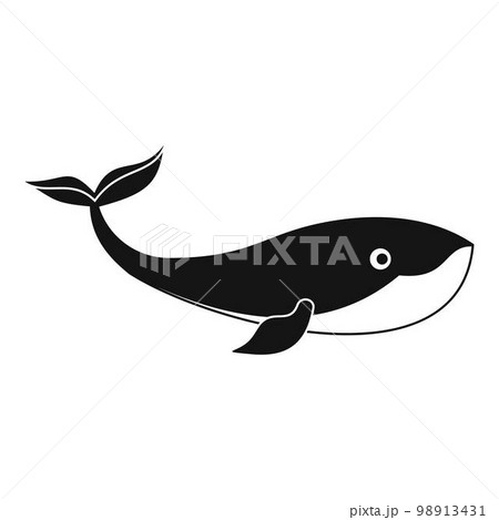 Ocean whale icon. Simple illustration of ocean whale vector icon for web design isolated on white background 98913431