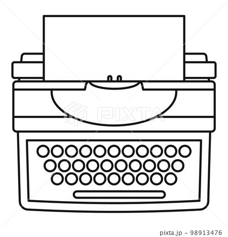 New typewriter icon. Outline illustration of new typewriter vector icon for web design isolated on white background New typewriter icon. Outline illustration of new typewriter vector icon for web design isolated on white background 98913476