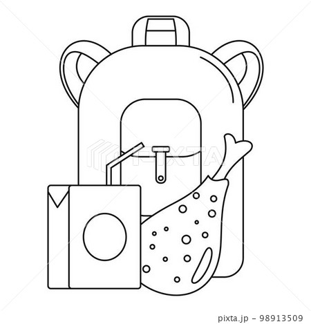 Juice school lunch icon. Outline illustration of juice school lunch vector icon for web design isolated on white background Juice school lunch icon. Outline illustration of juice school lunch vector icon for web design isolated on white background 98913509