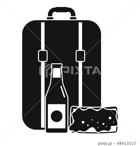 Travel bag lunch icon. Simple illustration of travel bag lunch vector icon for web design isolated on white background Travel bag lunch icon. Simple illustration of travel bag lunch vector icon for web design isolated on white background 98913527
