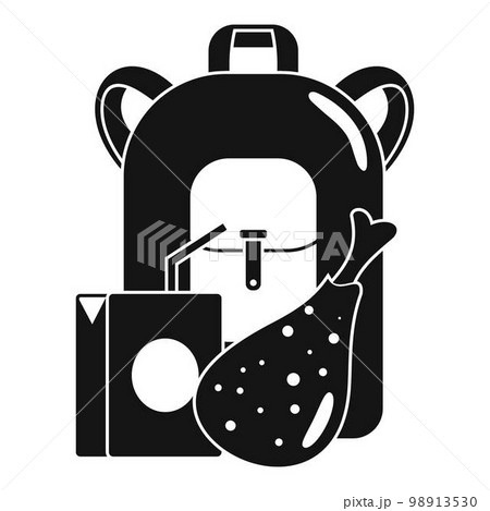 Juice school lunch icon. Simple illustration of juice school lunch vector icon for web design isolated on white background Juice school lunch icon. Simple illustration of juice school lunch vector icon for web design isolated on white background 98913530