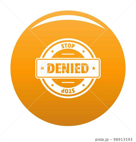 Stop logo. Simple illustration of stop vector logo for any design orange 98913593
