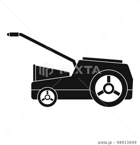 Lawn mower machine icon. Simple illustration of lawn mower machine vector icon for web design isolated on white background Lawn mower machine icon. Simple illustration of lawn mower machine vector icon for web design isolated on white background 98913609