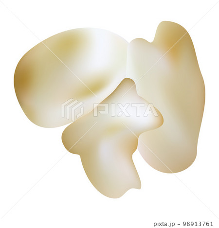 Tasty popcorn mockup. Realistic illustration of tasty popcorn vector mockup for web design isolated on white background 98913761