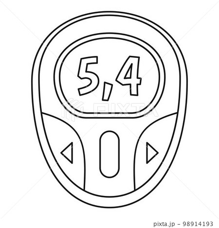 Blood glucose meter icon. Outline blood glucose meter vector icon for web design isolated on white background Blood glucose meter icon. Outline blood glucose meter vector icon for web design isolated on white background 98914193