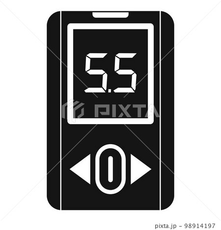 Blood glucometer icon. Simple illustration of blood glucometer vector icon for web design isolated on white background 98914197