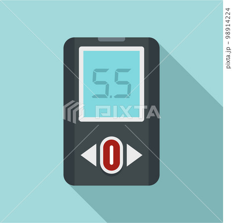 Blood glucometer icon. Flat illustration of blood glucometer vector icon for web design 98914224