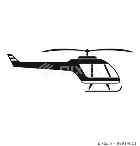 Small helicopter icon. Simple illustration of small helicopter vector icon for web design isolated on white background 98914611