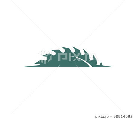 Circular saw disc for cutting wood and tree, silhouette and graphic design. Joinery, construction, carpenter and carpentry, vector design and illustration Circular saw disc for cutting wood and tree, silhouette and graphic design. Joinery, construction, carpenter and carpentry, vector design and illustration 98914692