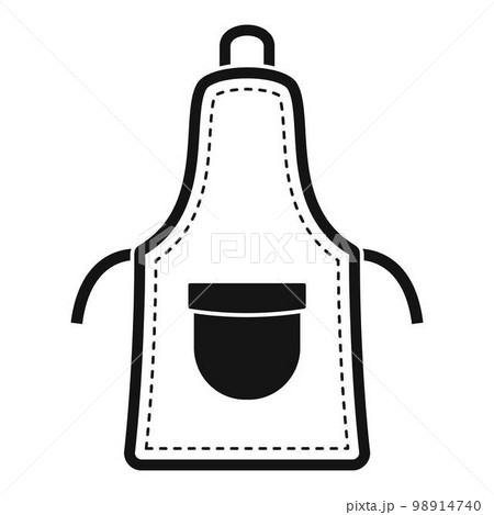 Textile apron icon. Simple illustration of textile apron vector icon for web design isolated on white background 98914740