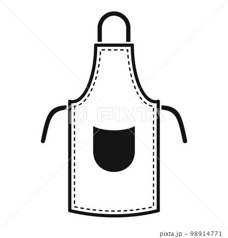 Leather apron icon. Simple illustration of leather apron vector icon for web design isolated on white background 98914771