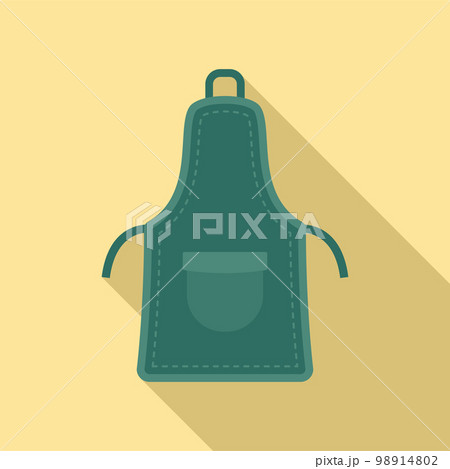 Textile apron icon. Flat illustration of textile apron vector icon for web design 98914802