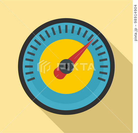Blue yellow dashboard icon. Flat illustration of blue yellow dashboard vector icon for web design 98914904