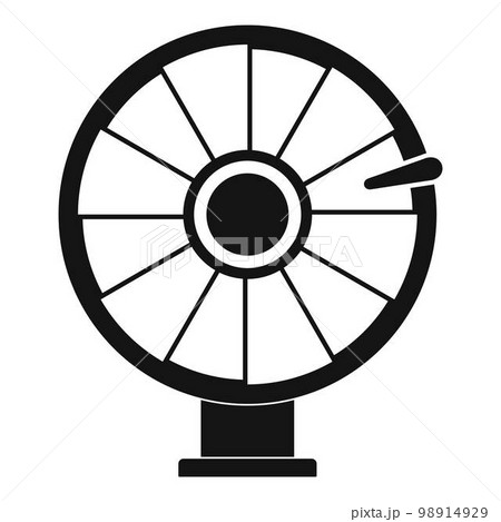 Color lucky wheel icon. Simple illustration of color lucky wheel vector icon for web design isolated on white background 98914929