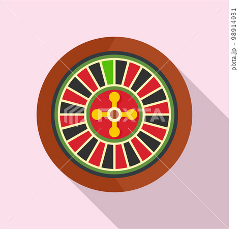 Casino wheel icon. Flat illustration of casino wheel vector icon for web design 98914931