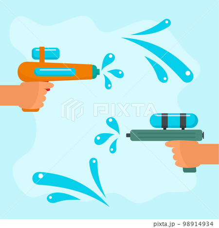 Songkran battle background. Flat illustration of songkran battle vector background for web design Songkran battle background. Flat illustration of songkran battle vector background for web design 98914934