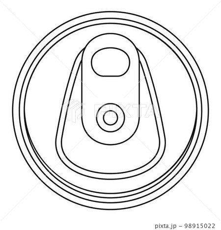 Top tin can icon. Outline top tin can vector icon for web design isolated on white background Top tin can icon. Outline top tin can vector icon for web design isolated on white background 98915022
