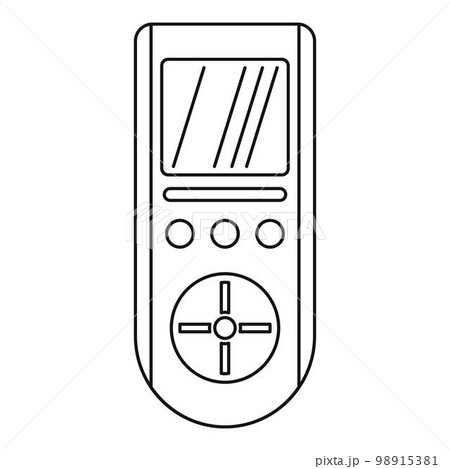Digital remote control conditioner icon. Outline digital remote control conditioner vector icon for web design isolated on white background 98915381