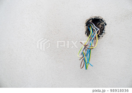 colored wires in the wall, preparation of electrical installation for a new house colored wires in the wall, preparation of electrical installation for a new house 98918036