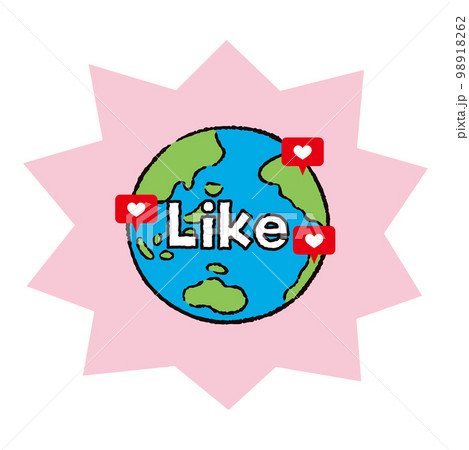 環境_地球_いいねインスタ1_英語_バクダンピンク 98918262