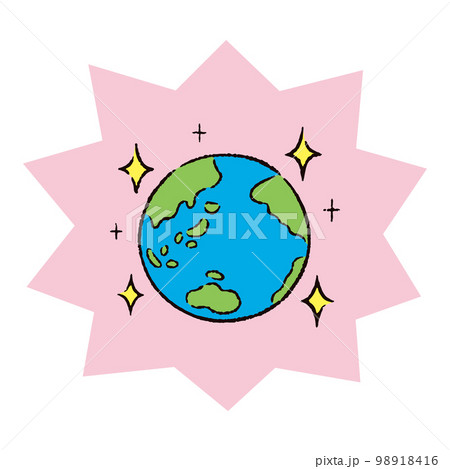 環境_地球_キラキラ_バクダンピンク 環境_地球_キラキラ_バクダンピンク 98918416