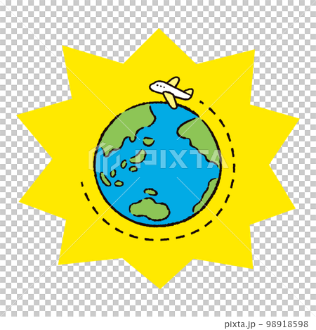 environment_earth_travel_airplane_starburst yellow environment_earth_travel_airplane_starburst yellow 98918598