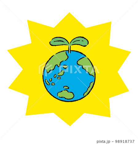環境_地球_葉っぱ_バクダン黄 98918737