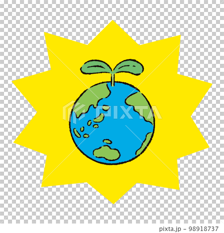 環境_地球_葉っぱ_バクダン黄 98918737