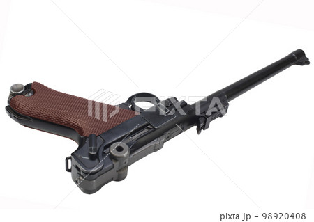World War I period german army handgun isolated 98920408