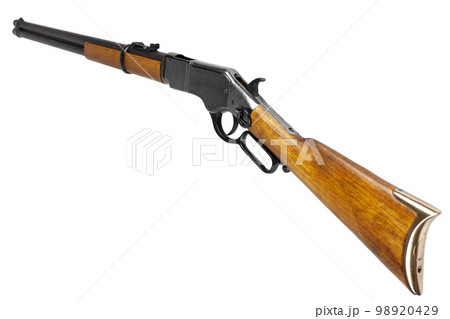 Wild west period Winchester lever-action repeating rifle Wild west period Winchester lever-action repeating rifle 98920429