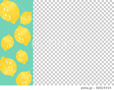 Watercolor painting cute lemon illustration frame background material Watercolor painting cute lemon illustration frame background material 98924554