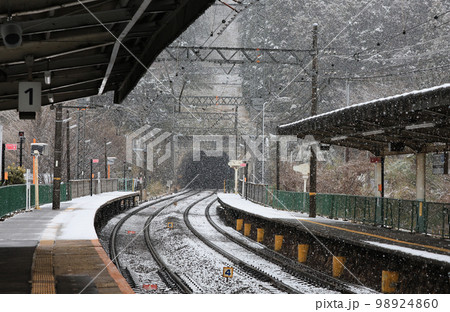 近鉄 室生口大野駅の雪景色 近鉄 室生口大野駅の雪景色 98924860